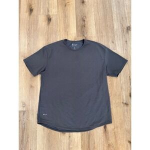 BYLT Premium Basics Drop Cut Lux SS Tee Mens XXL Charcoal Grey Curved Hem Shirt